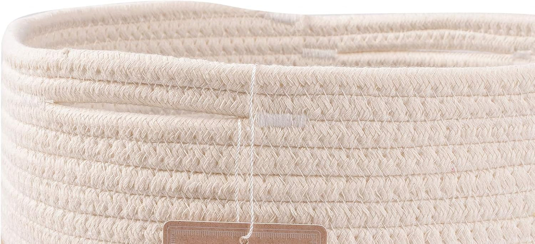 Cube Storage Baksets Bins 11X11’’ Fit 12X12’’ Organizer Bookcases Shelving,Stylish&Durable Woven Cotton Basket Containers for Organizing 3-Pack off White/Mixed Camel